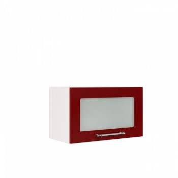 Бруклин ШВГС 600 Шкаф верхний горизонтальный со стеклом (Бетон белый/корпус Белый) в Боготоле - bogotol.mebel54.com | фото