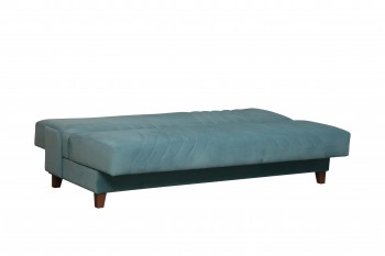 Диван-кровать "Бэлла" (велюр нео слейт/подушки микровелюр тропики) в Боготоле - bogotol.mebel54.com | фото