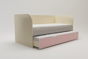 Диван-кровать Грэйси (Розовый/Серый/корпус Клен) в Боготоле - bogotol.mebel54.com | фото