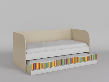 Диван-кровать Клаксон без машинок (Белый/корпус Клен) в Боготоле - bogotol.mebel54.com | фото