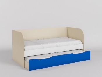Диван-кровать Скай люкс (Синий/Белый/корпус Клен) в Боготоле - bogotol.mebel54.com | фото