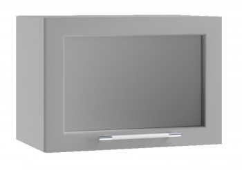 Гарда ПГС 500 шкаф верхний горизонтальный со стеклом (Белый Эмалит/корпус Серый) в Боготоле - bogotol.mebel54.com | фото
