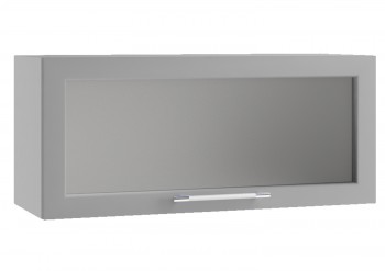 Гарда ПГС 800 шкаф верхний горизонтальный со стеклом (Белый Эмалит/корпус Серый) в Боготоле - bogotol.mebel54.com | фото