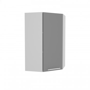 Гарда ВПУ 550 шкаф верхний угловой высокий (Белый Эмалит/корпус Серый) в Боготоле - bogotol.mebel54.com | фото