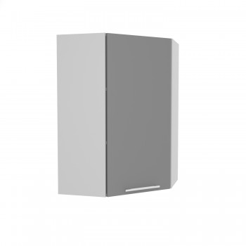 Гарда ВПУ 600 шкаф верхний угловой высокий (Белый Эмалит/корпус Серый) в Боготоле - bogotol.mebel54.com | фото
