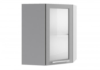 Гарда ВПУС 550 шкаф верхний угловой со стеклом Белый в Боготоле - bogotol.mebel54.com | фото
