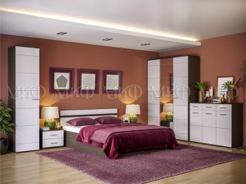 Спальня Нэнси (Венге/Белый глянец) в Боготоле - bogotol.mebel54.com | фото