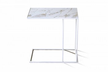 Журнальный столик Stone 018 (Прямоугольный) Металл/Керамика 500 Белый в Боготоле - bogotol.mebel54.com | фото