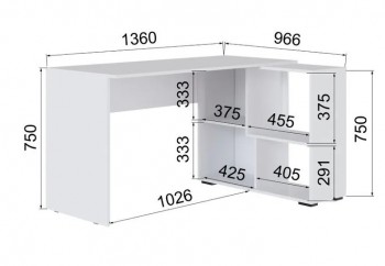 Компьютерный стол угловой СКМУ-3 дуб сонома/белый в Боготоле - bogotol.mebel54.com | фото