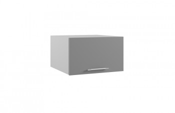Корато ГПГФ 600 шкаф верхний горизонтальный с фрезеровкой (Кварц черный/корпус Серый) в Боготоле - bogotol.mebel54.com | фото