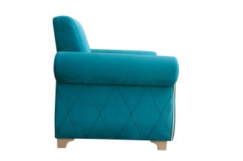 Кресло для отдыха "Порто" (велюр киви бирюза / микровельвет крем) в Боготоле - bogotol.mebel54.com | фото
