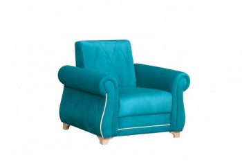 Кресло для отдыха "Порто" (велюр киви бирюза / микровельвет крем) в Боготоле - bogotol.mebel54.com | фото