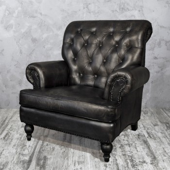 Кресло кожаное Лофт Аристократ в Боготоле - bogotol.mebel54.com | фото