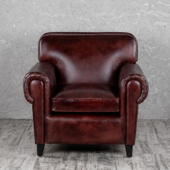 Кресло кожаное Элегант (Бордовый) в Боготоле - bogotol.mebel54.com | фото