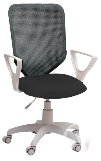 Кресло компьютерное Элегия S (белый/ткань сетка темно-серая) в Боготоле - bogotol.mebel54.com | фото