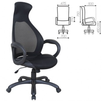 Кресло офисное BRABIX Genesis EX-517 (черное) в Боготоле - bogotol.mebel54.com | фото
