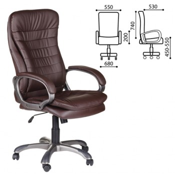 Кресло офисное BRABIX Omega EX-589 (коричневое) в Боготоле - bogotol.mebel54.com | фото