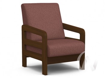 Кресло отдыха Вега-34 (орех лак/UNO BERRY) в Боготоле - bogotol.mebel54.com | фото