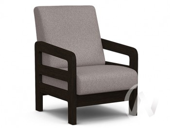 Кресло отдыха Вега-34 (венге лак/UNO ROSY-GREY) в Боготоле - bogotol.mebel54.com | фото