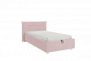 Кровать 0.9 Альба (Нежно-розовый велюр/под-мех) в Боготоле - bogotol.mebel54.com | фото