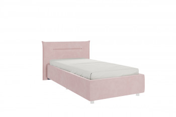 Кровать 0.9 Альба с основанием (Нежно-розовый велюр) в Боготоле - bogotol.mebel54.com | фото