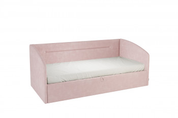 Кровать 0.9 Альба Софа (Нежно-розовый велюр) в Боготоле - bogotol.mebel54.com | фото