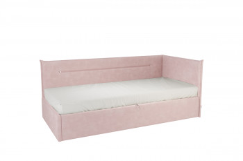 Кровать 0.9 Альба Тахта (Нежно-розовый велюр) в Боготоле - bogotol.mebel54.com | фото