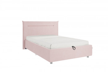 Кровать 1,2 Альба (Нежно-розовый велюр/под-мех) в Боготоле - bogotol.mebel54.com | фото
