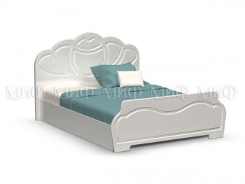 Кровать 1,4м Гармония (Белый/Белый глянец) в Боготоле - bogotol.mebel54.com | фото