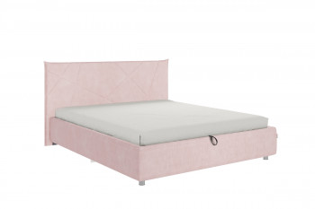 Кровать 1,6 Квест (Нежно-розовый велюр/под-мех) в Боготоле - bogotol.mebel54.com | фото