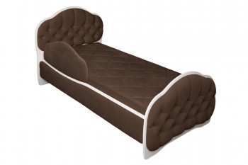 Кровать 160 Гармония 08 Шоколад (мягкий бортик) в Боготоле - bogotol.mebel54.com | фото