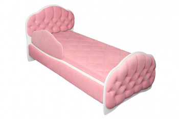 Кровать 160 Гармония 36 Светло-розовый (мягкий бортик) в Боготоле - bogotol.mebel54.com | фото