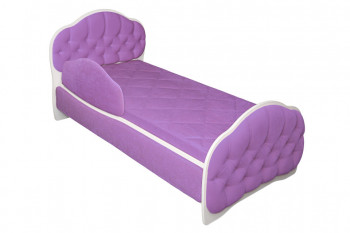 Кровать 160 Гармония 67 Светло-фиолетовый (мягкий бортик) в Боготоле - bogotol.mebel54.com | фото