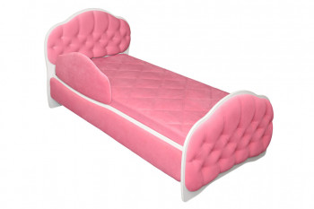 Кровать 160 Гармония 89 Розовый (мягкий бортик) в Боготоле - bogotol.mebel54.com | фото