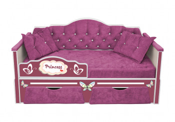 Кровать 160 серии Иллюзия 2 ящика 18 Сиреневый (подушки) в Боготоле - bogotol.mebel54.com | фото