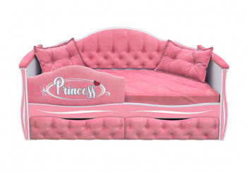 Кровать 160 серии Иллюзия 2 ящика 36 Розовый (мягкий бортик/подушки) в Боготоле - bogotol.mebel54.com | фото