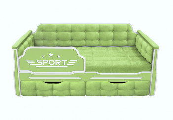 Кровать 160 серии Спорт 2 ящика 81 Фисташка (мягкие боковые накладки) в Боготоле - bogotol.mebel54.com | фото