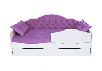 Кровать 170 серии Иллюзия Лайт 1 ящик 32 Фиолетовый (подушки) в Боготоле - bogotol.mebel54.com | фото