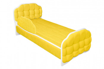 Кровать 180 Атлет 74 жёлтый (мягкий бортик) в Боготоле - bogotol.mebel54.com | фото