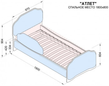 Кровать 180 Атлет 76 Зелёный (мягкий бортик) в Боготоле - bogotol.mebel54.com | фото