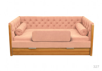 Кровать 180 серии Леди + ящик 15 Бледно-розовый (мягкий бортик/подушка валик) в Боготоле - bogotol.mebel54.com | фото