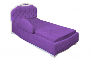 Кровать 190 Гармония Lux 32 Фиолетовый (мягкий бортик) в Боготоле - bogotol.mebel54.com | фото