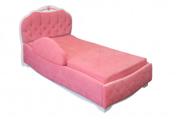 Кровать 190 Гармония Lux 36 Розовый (мягкий бортик) в Боготоле - bogotol.mebel54.com | фото