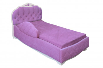 Кровать 190 Гармония Lux 67 Светло-фиолетовый (мягкий бортик) в Боготоле - bogotol.mebel54.com | фото