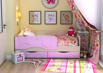Кровать Алиса КР-812 1,6 Белфорд/Розовый металлик в Боготоле - bogotol.mebel54.com | фото