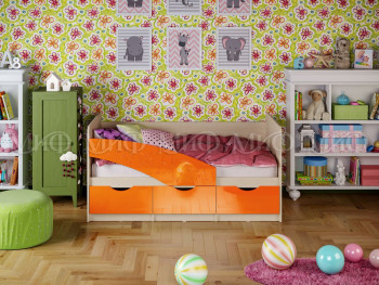 Кровать Бабочки 1,8м (Оранжевый металлик) в Боготоле - bogotol.mebel54.com | фото