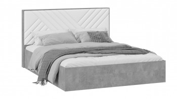 Кровать без ПМ «Хилтон» Тип 1 Ателье светлый/Белый в Боготоле - bogotol.mebel54.com | фото
