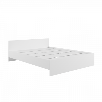 Кровать без ящ. М1600 Мадера Белый в Боготоле - bogotol.mebel54.com | фото