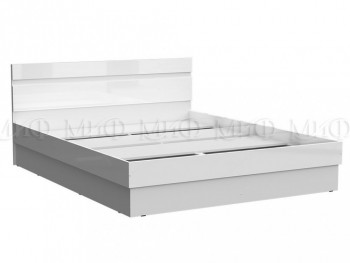 Кровать Челси 1400 (Белый/Белый глянец) в Боготоле - bogotol.mebel54.com | фото