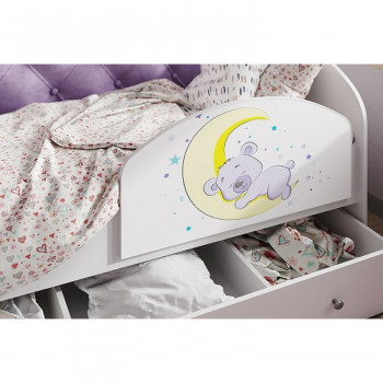 Кровать детская Звездочка Белый/Фиолетовый в Боготоле - bogotol.mebel54.com | фото